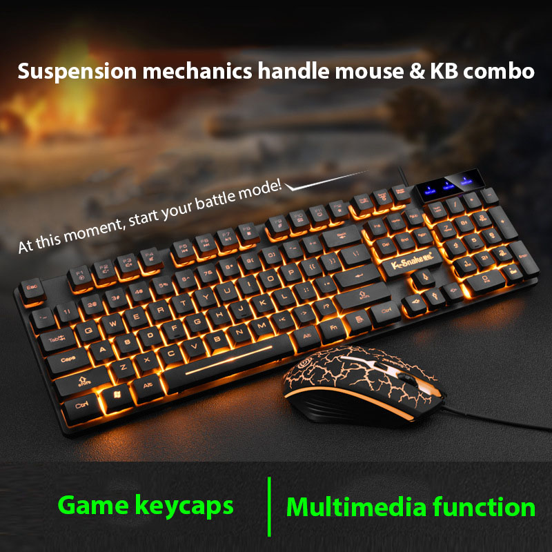 Gaming Keyboard Mouse Set - KM320 Tastatur- und Maus-Set, wasserdichte, leuchtende