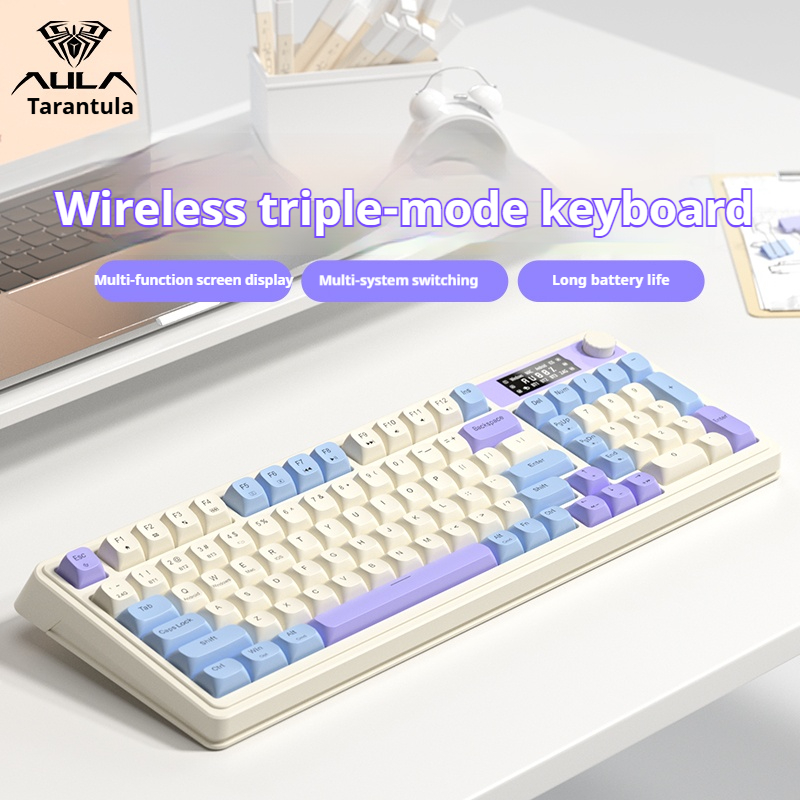 Gaming Keyboard No Noise - AULA S99 PRO Kabellose Gaming-Membrantastatur mit