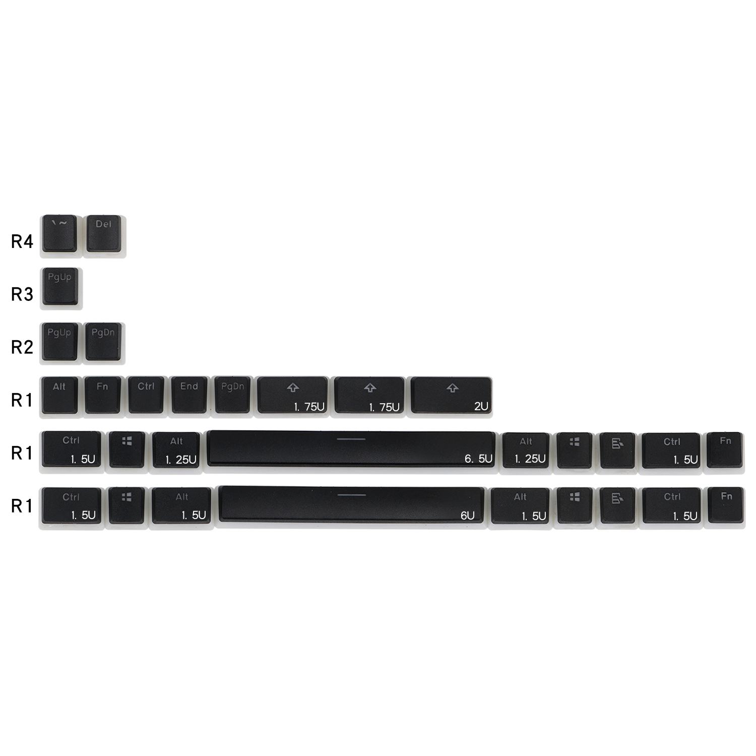 Gaming Keyboard Corsair - Pudding PBT Doubleshot Hintergrundbeleuchtung Tastenkappe schwarz