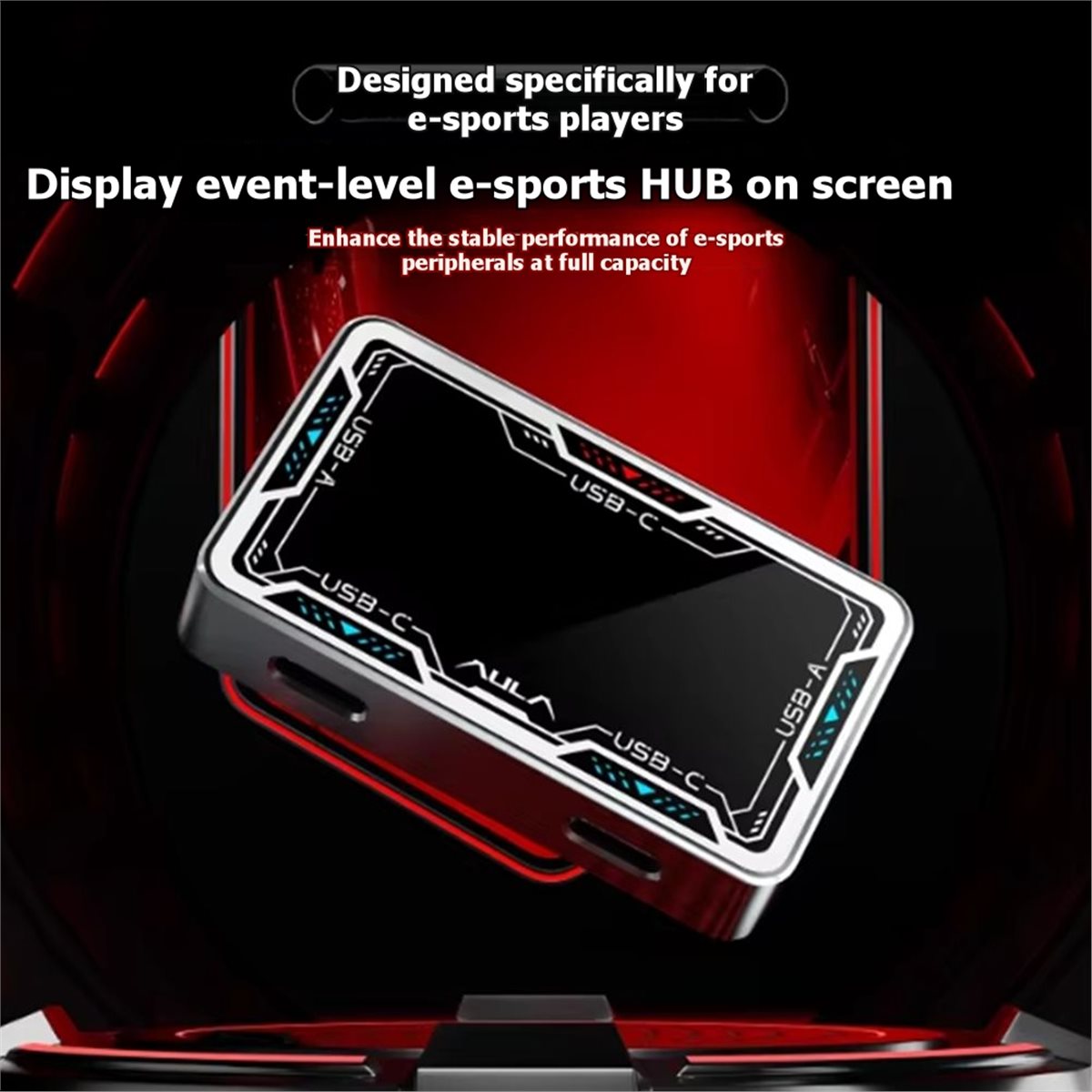 Gaming Keyboard Splitter - A85P Gaming USB-HUB 8K Hochgeschwindigkeits-Typ-C-Splitter Multi-Port-Erweiterungsdock