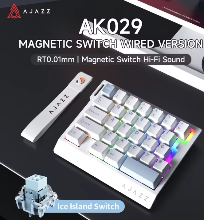 Gaming Keyboard No Rgb - AK029 Kabelgebundene Einhand-Gaming-Tastatur mit HE Magnetschaltern,