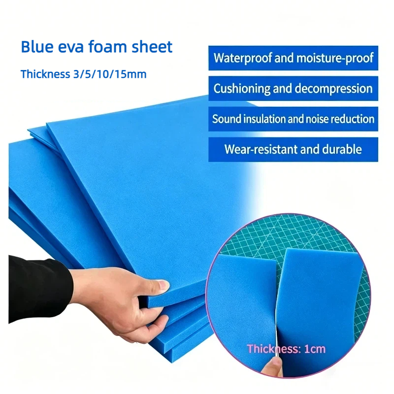 Pe Foam Sheet - 1 Stück Dicke 3/5/10/15mm Blaue EVA-Schaumstoffplatten