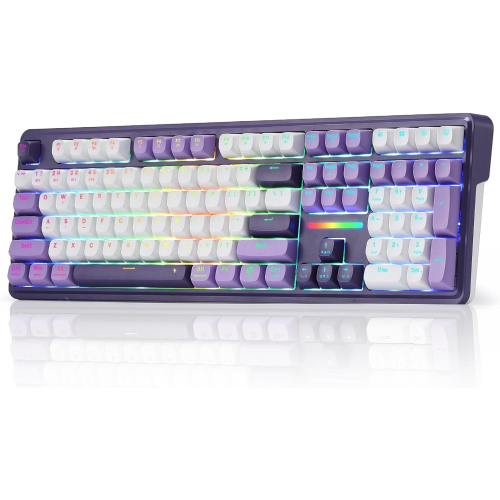 Gaming Keyboard No Noise - Kabellose RGB Mechanische Gaming-Tastatur mit 108