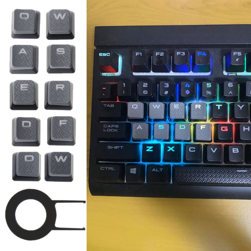 Gaming Keyboard Corsair - 10 Tasten mit Hintergrundbeleuchtung, rutschfeste Tastenkappen