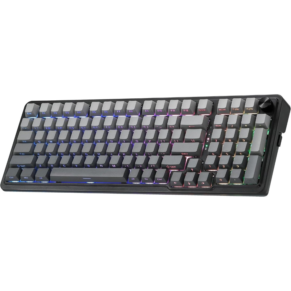 Gaming Keyboard No Noise - 98-Tasten Kabellose Mechanische Gaming-Tastatur mit RGB,