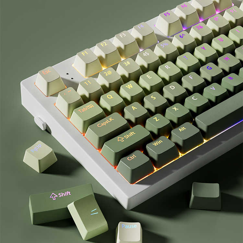 Gaming Keyboard No Rgb - Green Grape Top-Beleuchtete RGB-Tastenkappen mit Hintergrundbeleuchtung