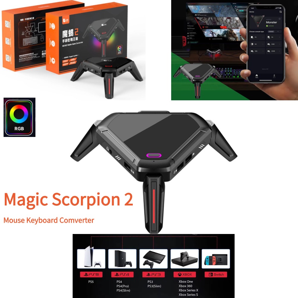 Gaming Keyboard And Mouse Mobile - Magic Scorpion 2-Maus-Tastatur-Konverter, mobiles Spiel, die