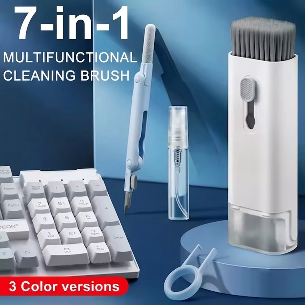 Keycap Puller Ring - 7-in-1 Tastatur-Reinigungsset Laptop-Reiniger mit Tastenkappen-Abzieher Multifunktionales