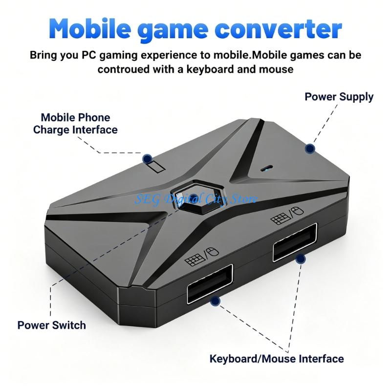Gaming Keyboard And Mouse Converter For Mobile - U75B Handyspiel-Tastatur-Maus-Adapter für verschiedene Geräte, einfache
