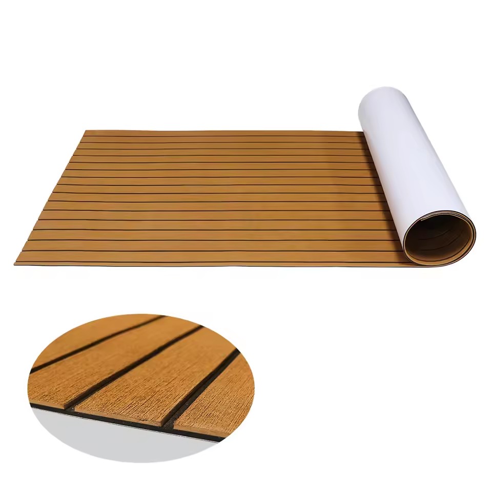 Pe Foam Sheet - Kunstteak EVA-Schaum Bootsbodenbelag Selbstklebende Marine-Deckmatte Yachtbodenbelag