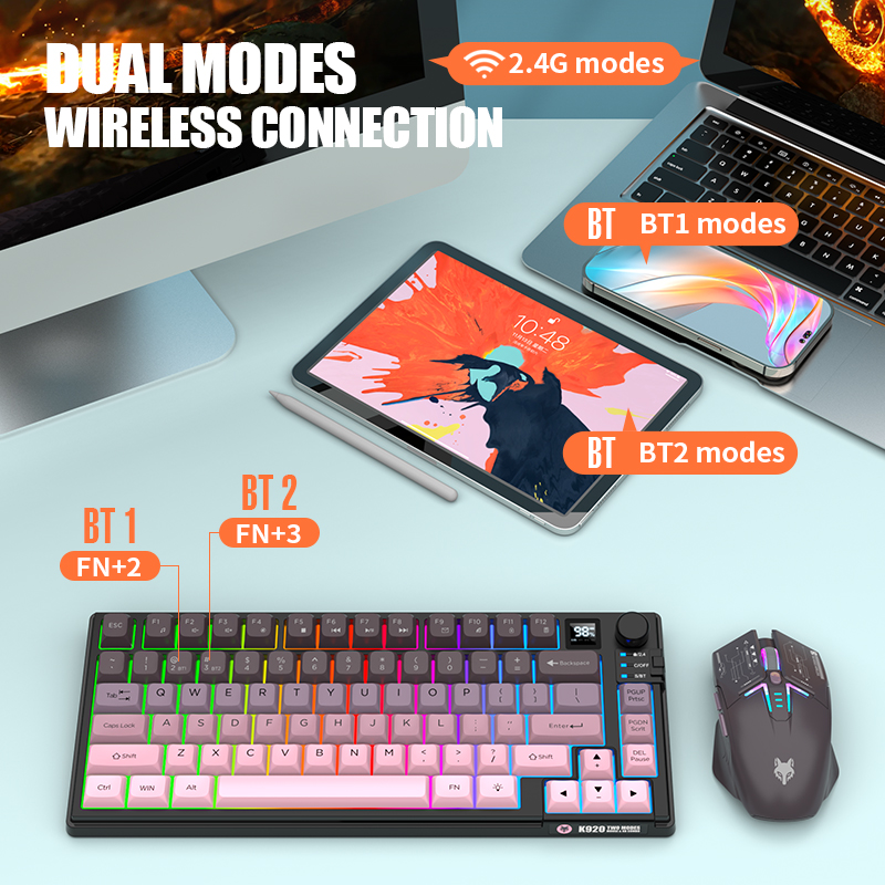 Dual-Mode 2,4G Bluetooth Wirel – Gaming Keyboard Mouse Wireless Bewertung und Preis