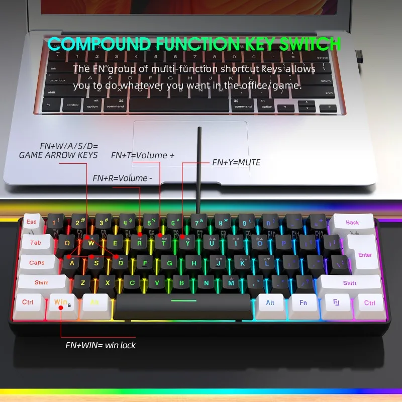 Tastatur und Maus 60% Computer – Gaming Keyboard Mouse Set Bewertung und Preis