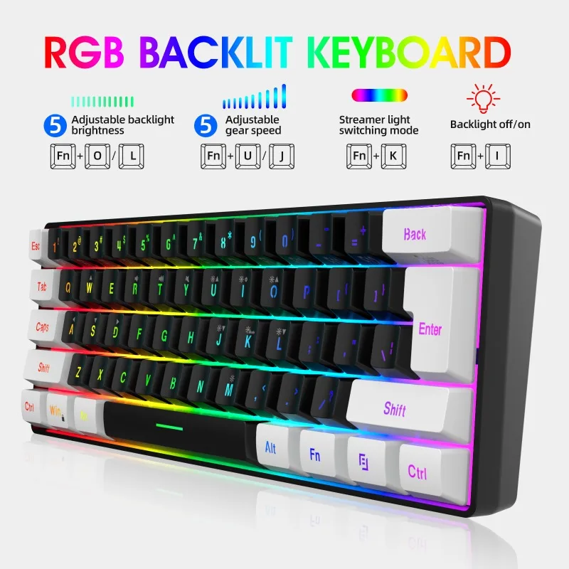 Tastatur und Maus 60% Computer – Gaming Keyboard Mouse Set Bewertung und Preis
