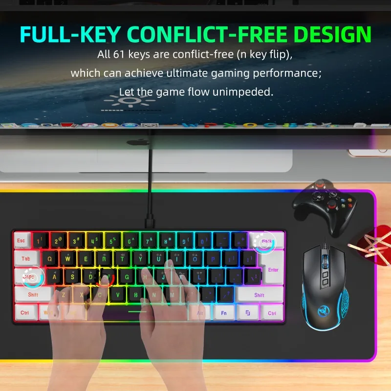 Tastatur und Maus 60% Computer – Gaming Keyboard Mouse Set Bewertung und Preis