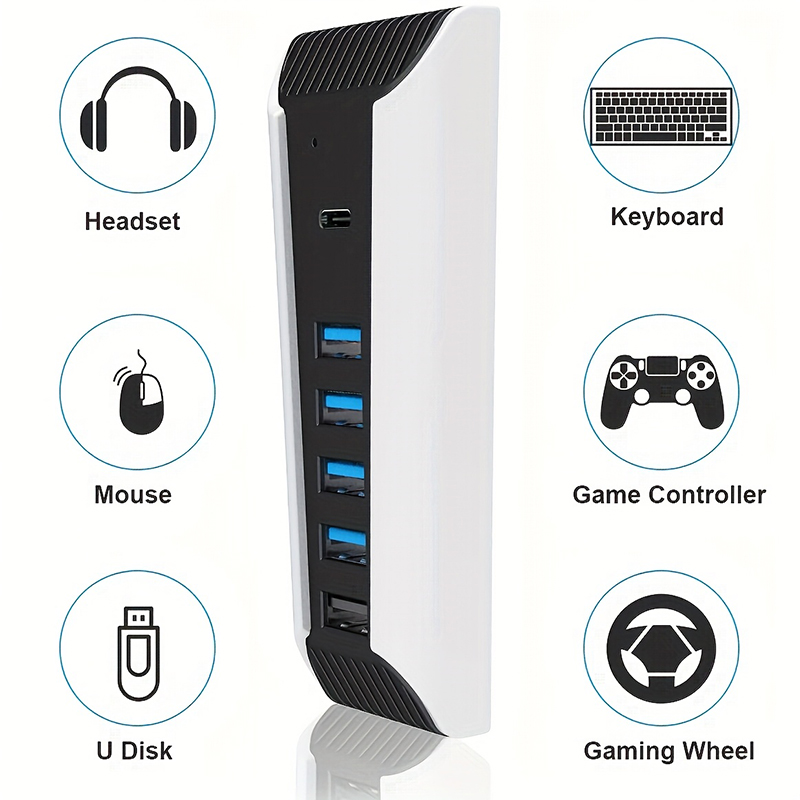 5-in-1 USB-Hub für PS5-Konsole – Gaming Keyboard Splitter Bewertung und Preis