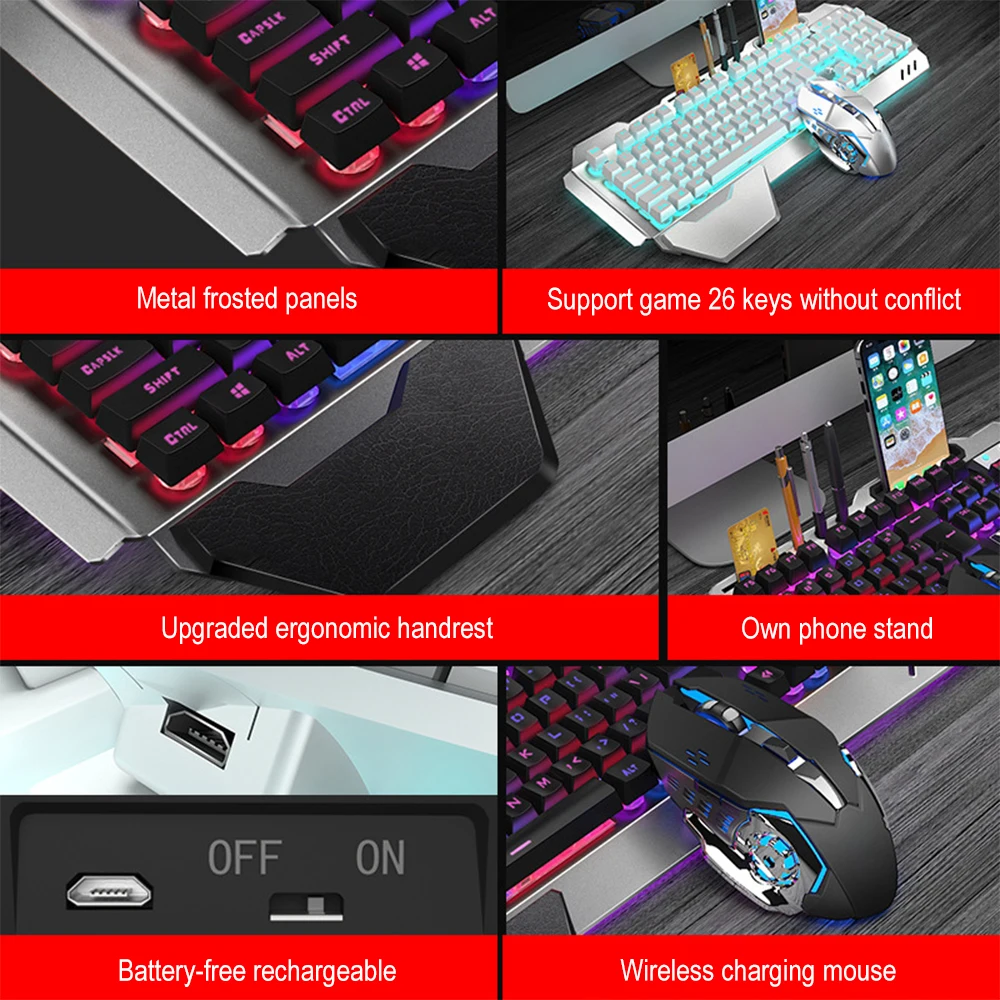 K680 wiederauf ladbare 2,4g dr – Gaming Keyboard Mouse Wireless Bewertung und Preis