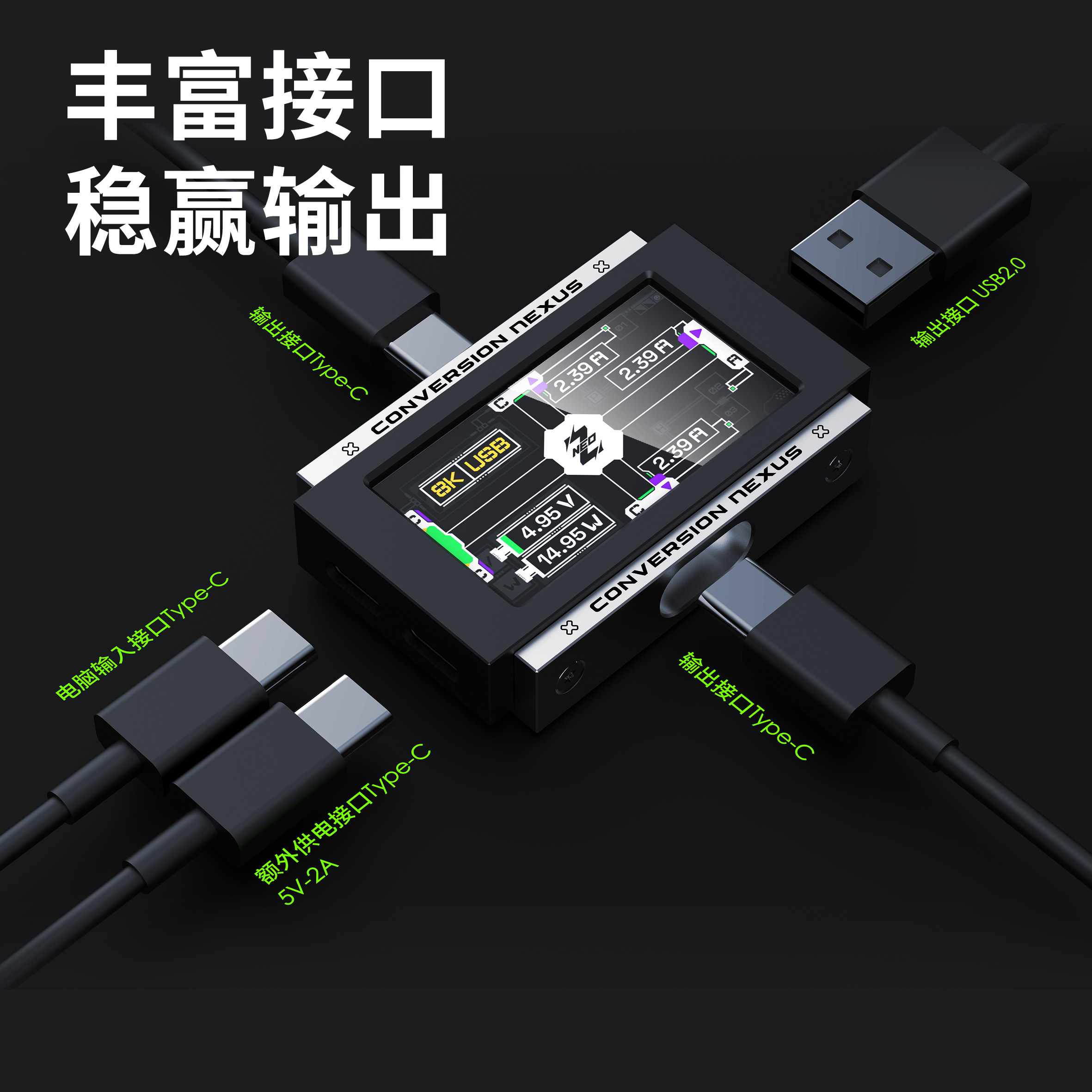 2-in-3-out Gaming USB-Hub mit  – Gaming Keyboard Splitter Bewertung und Preis