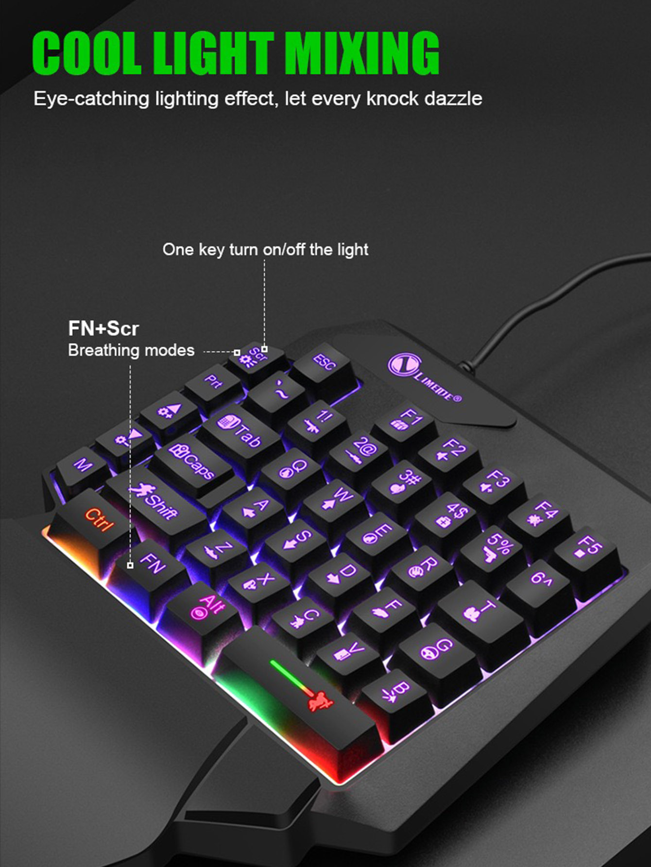 Mechanische, einhändige, kabel – Gaming Keyboard Half Bewertung und Preis
