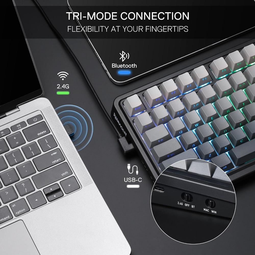 98-Tasten Kabellose Mechanisch – Gaming Keyboard No Noise Bewertung und Preis