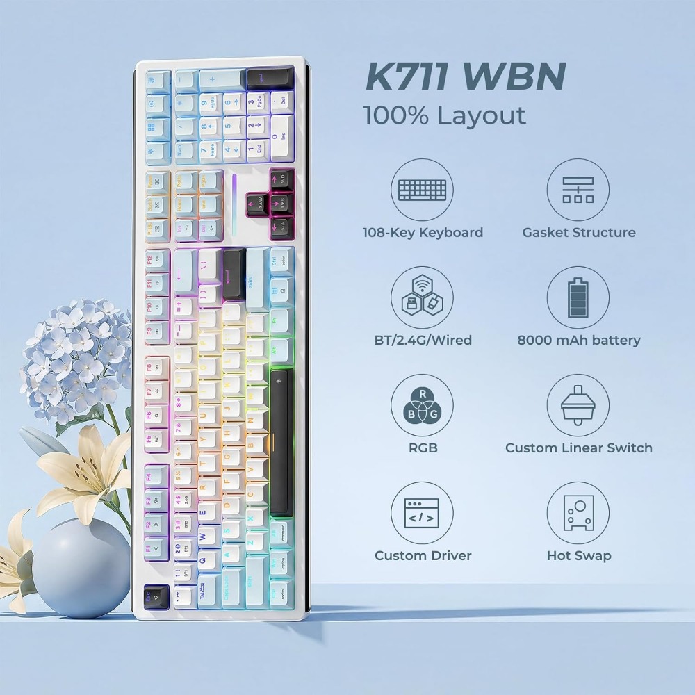108-Tasten Mechanische Gaming- – Gaming Keyboard No Noise Bewertung und Preis