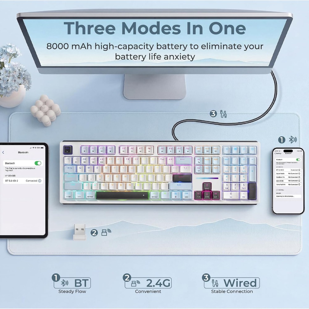 108-Tasten Mechanische Gaming- – Gaming Keyboard No Noise Bewertung und Preis