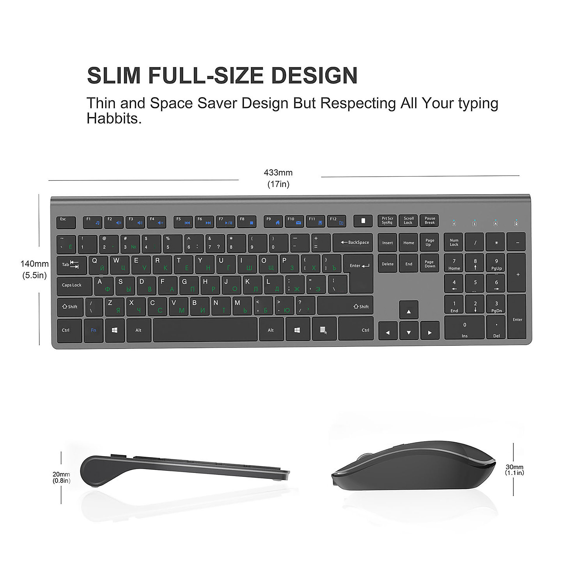 2,4G Wiederaufladbare Drahtlos – Gaming Keyboard Mouse Wireless Bewertung und Preis