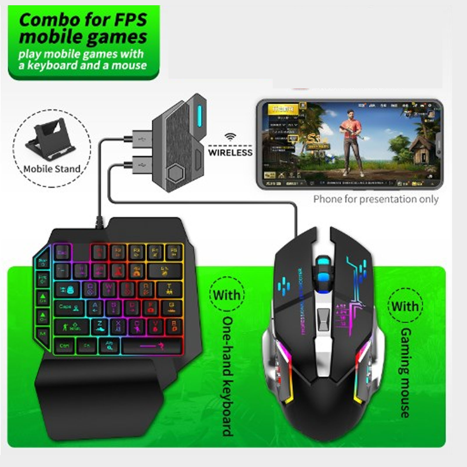 Handy-Spiel-Kombinationspaket, – Gaming Keyboard And Mouse Mobile Bewertung und Preis