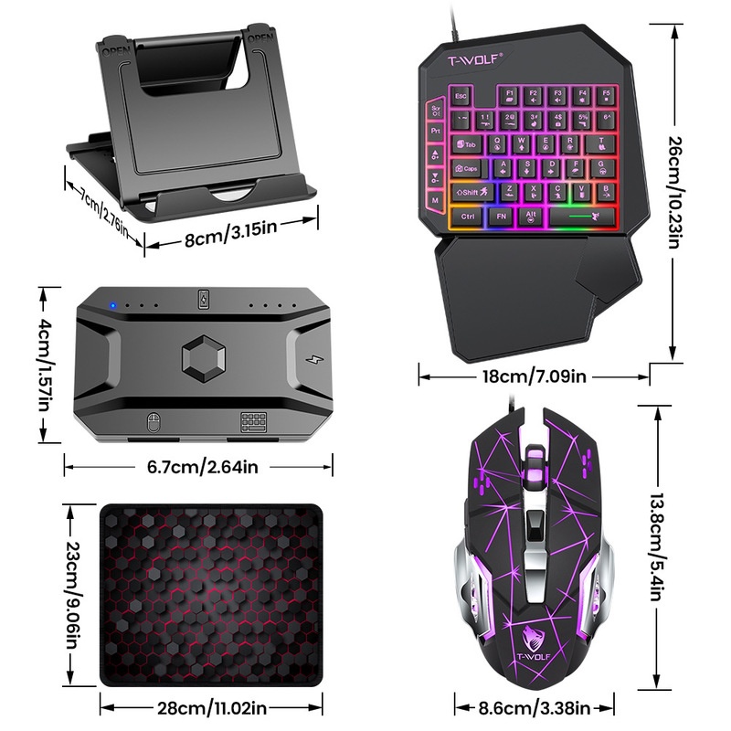 T-Wolf Tf950 5-in-1 Einhand-Ga – Gaming Keyboard Half Bewertung und Preis