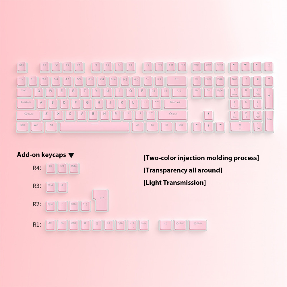 129 Tasten Pudding-Tastenkappe – Gaming Keyboard No Rgb Bewertung und Preis
