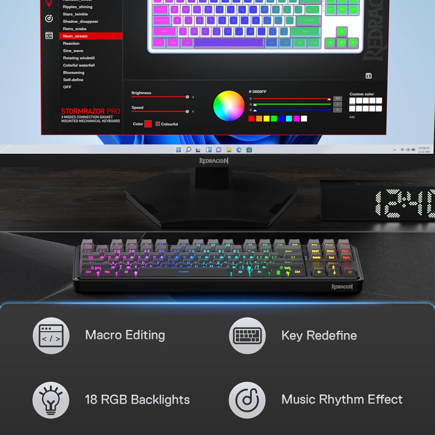 Redragon K707 PRO GB 80 % Dich – Gaming Keyboard No Noise Bewertung und Preis